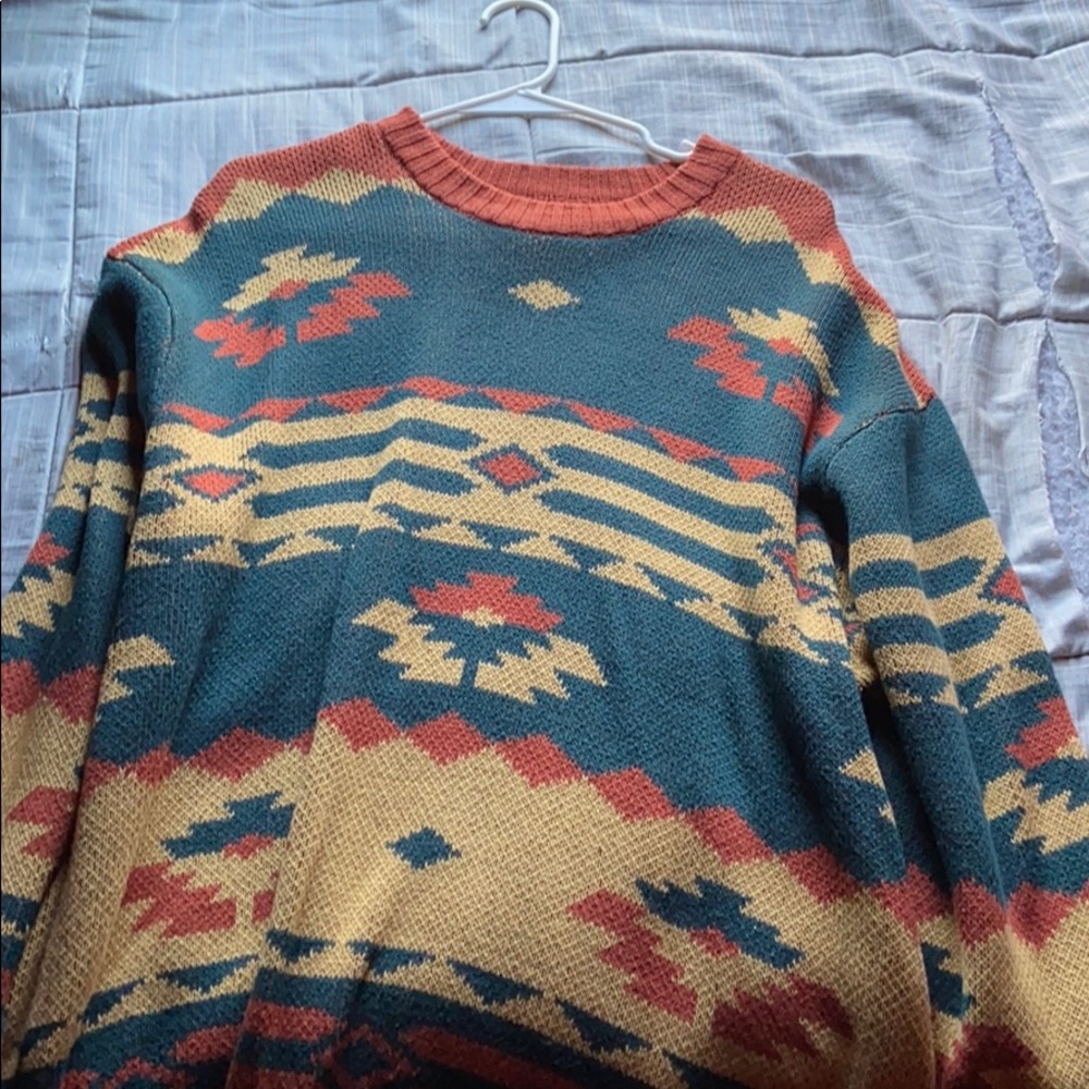 UO Southwestern Crewneck Sweater